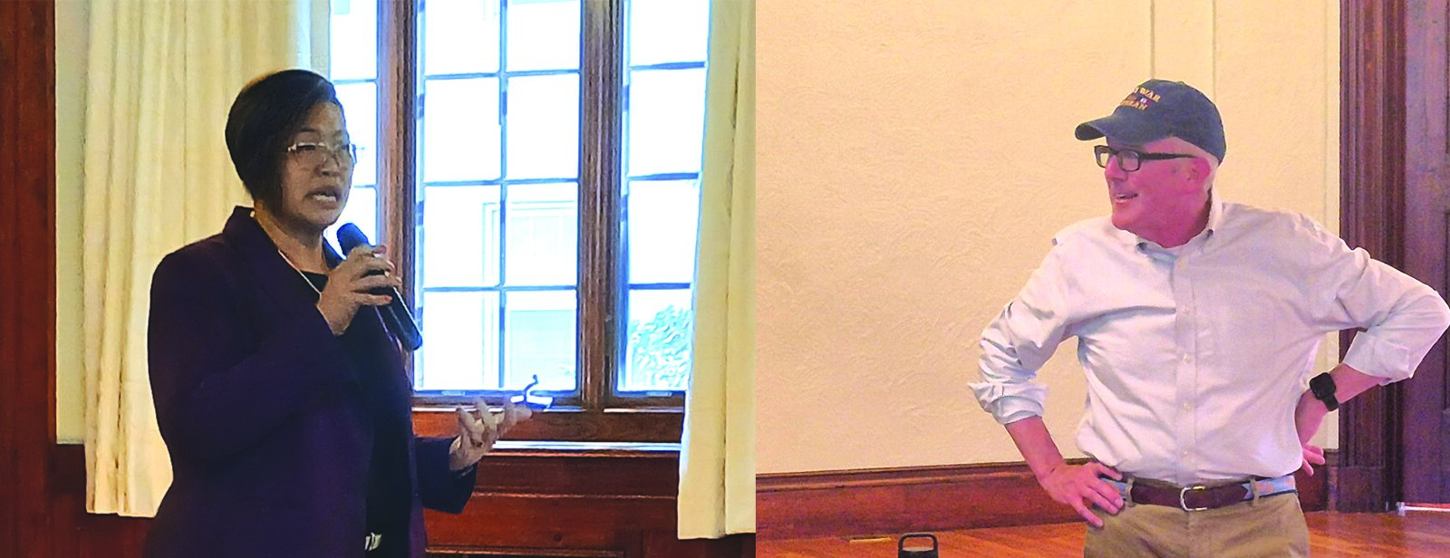 Persis Yu and Michael Rush speak at the German Centre